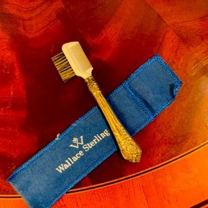 Wallace .925 Sterling Silver mustache brush & comb